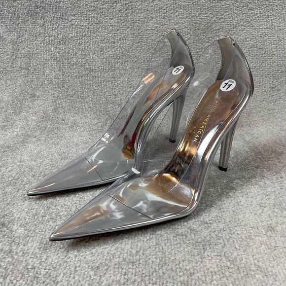 Good American Womens 11 Glass Slipper Cinderella Clear Pump Pointed Toe Heels - Picture 1 of 5